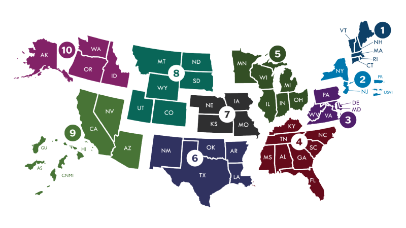 USONCP Regional Map